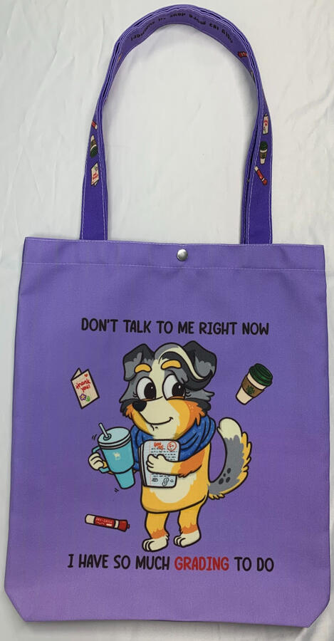 Too Much Grading Button Tote